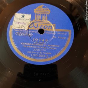 Discos de pizarra: JOTAS - JOSE OTO - DISCO PIZARRA 78 RPM VER FOTOS